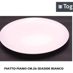 Piatto Piano Cm.26 Seaside Bianco-8056444129724