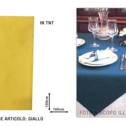 Tovaglia Coprimacchia Tnt 100X100 Set 25 Pz. Giallo-8033757431089