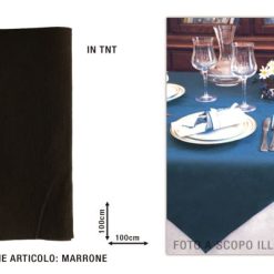 Tovaglia Coprimacchia Tnt 100X100 Set 25 Pz. Marrone-8033757431201