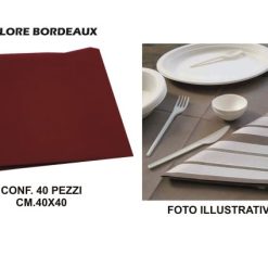 Tovaglioli Tnt Cm.40X40 Set 40 Pz. Bordeaux-8696063234296
