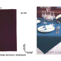 Tovaglia Coprimacchia Tnt 140X140 Set 20 Pz. Bordeaux-8696063234302