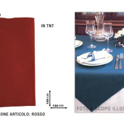 Tovaglia Coprimacchia Tnt 150X150 Set 10 Pz. Rosso-8033757431980