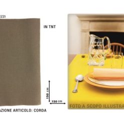 Tovaglia Coprimacchia Tnt 150X150 Set 10 Pz. Corda-8033757432079