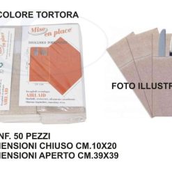 Tovagliolo Portaposate Cm.39X39 Set 50 Pz. Tortora-8033757433243