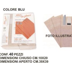 Tovagliolo Portaposate Cm.39X39 Set 50 Pz. Blu-8033757430952