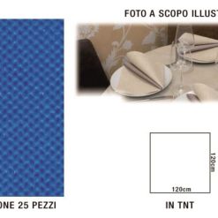 Tovaglia Tnt 120X120 Set 15 Pz. Turchese-8033757431331