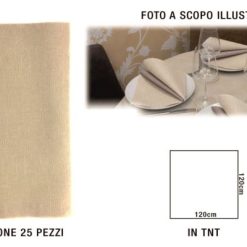 Tovaglia Coprimacchia Tnt 120X120 Set 25 Pz. Corda-8033757431393