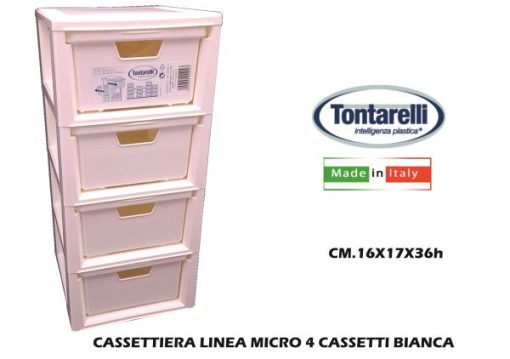 Cassettiera Linea Micro 4 Cassetti Panna-8009404244043