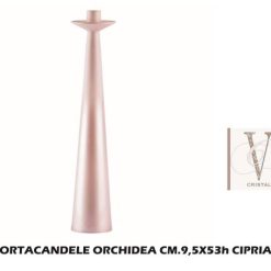 Porta Candela Vetro Cipria Cm.9