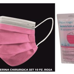 Mascherina Chirurgica Set 10 Pz. Rosa-