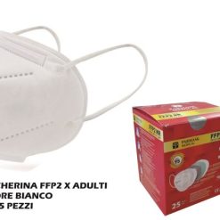 Mascherina Ffp2 Conf. 25 Pz. Adulti Bianca-8682773361704