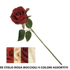 Fiore Stelo Rosa Boccioli 4 Ass.-8031244211381