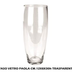 Vaso Vetro Paola Cm.12X8X30H Trasparente-8031244214283