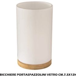 Bicchiere Portaspazzolini Vetro Cm.7