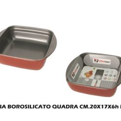 Teglia Borosilicato Quadra Cm.20X17X6H Lt.1-8427267400015