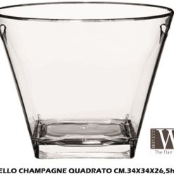 Secchiello Champagne Quadrata Cm.34X34X26
