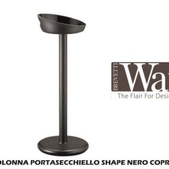 Colonna Portasecchiello Shape Nero Coprente-8005778003118