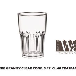 Bicchiere Granity Clear Conf. 5 Pz. Cl.40 Trasp.-8005778003408
