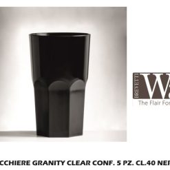 Bicchiere Granity Clear Conf. 5 Pz. Cl.40 Nero-8005778003422