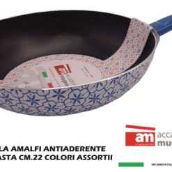 Padella Amalfi Saltapasta Antiaderente Cm.22 Col. Ass.-8010111050346
