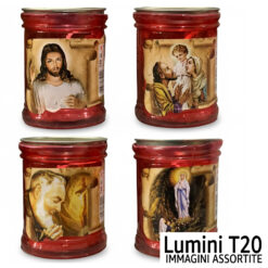 Cero Lumino Votivo Assortiti Rosso Antivento Cimitero T20 Durata 24 Ore+ 80g 1pz