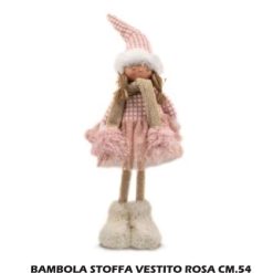 Bambola Stoffa Cm.54 Col. Rosa-8021538008704