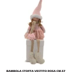 Bambola Stoffa Cm.57 Col. Rosa-8021538008711