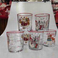 Bicchieri Vetro Conf. 6 Pz. Cl.30 Santa And Friends-8034052262996