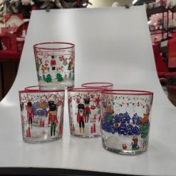 Bicchieri Vetro Conf. 6 Pz. Cl.30 Snow Christmas-8034052263016