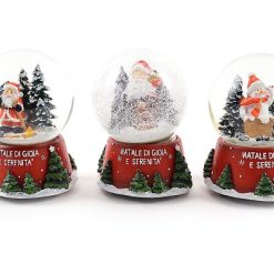 Carillon Palla Di Neve In Resina Cm.11X14H Dec. Ass.-8034052270625