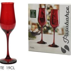Calice Vetro Set 6 Pz. Cl.19 Wave Rosso-8693357518766