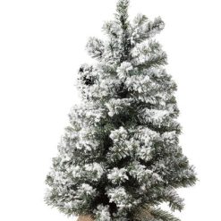 Albero Di Natale Innevato Base Yuta Diam. Cm.11X75H-8021785590229