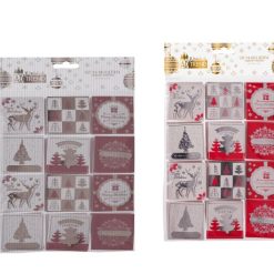 Biglietti Auguri Natalizi Set 24 Pz. 6 Dec. Cm.6X6-8021785621237