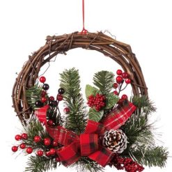 Dietroporta Ghirlanda Natalizia Con Nastro Cm-8021785633896