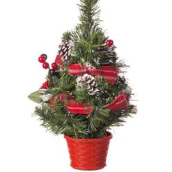 Alberello Di Natale Con Nastro Diam. Cm.22X41H-8021785634008