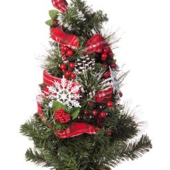 Alberello Di Natale Con Nastro Diam. Cm.25X60-8021785634022