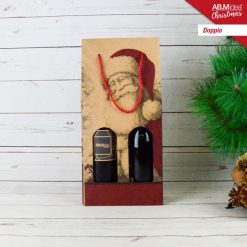 Busta Regalo Carta Cm.24X9X36H X 2 Bottiglie Natalizia-8050767708383