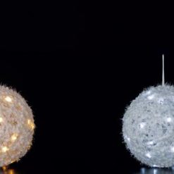 Palla Pvc 30 Led X Decorazione Cm.25 2 Colori-8021785708686