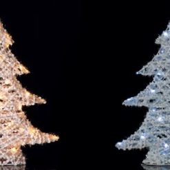 Albero Pvc 40 Led Natalizio Cm.48X12X60H 2 Colori-8021785708785