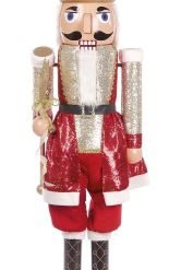 Soldato Schiaccianoci Natalizio Cm.34X22X110H Led E Musica-8021785758599