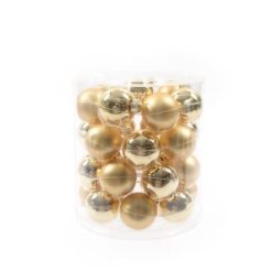 Sfere Natalizie In Box Cm.4 Set 28 Pz. Oro-8034052759809