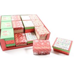 Scatola Regalo Natalizia Cm.9X9X6H Dec. Ass.-8034052762281