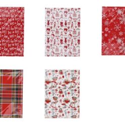 Foglio Carta Regalo Natalizio Cm.70X100 Conf. 100 Pz. 5 Dec.-8021785762459