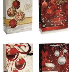 Busta Regalo Carta Cm.50X20X70H Natalizia 4 Decori-8021785763197