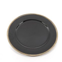 Sottopiatto Natalizio Nero/Oro Cm.33-8034052775649
