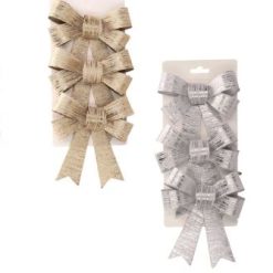 Fiocchi Tessuto Set 3 Pz. Natalizi Cm.11X12 4 Colori-8021785781399