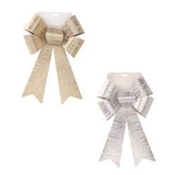 Fiocco Tessuto Natalizio Cm.20X29 4 Colori-8021785781429