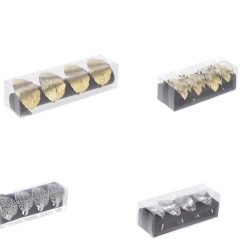 Portatovaglioli Metallo Set 4 Pz. Natalizio-8021785783386