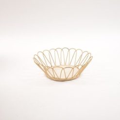 Centrotavola In Metallo Oro/Legno Cm.28X9H-8034052784542