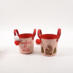 Cesto In Latta Cookies For Santa Tondo Cm.17X16H Pon Pon-8034052787802